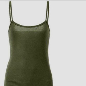 Women's Green cotton/poly tank strap dress S, #a10